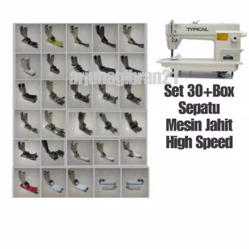 Set Sepatu Mesin Jahit Highspeed 25/30pcs