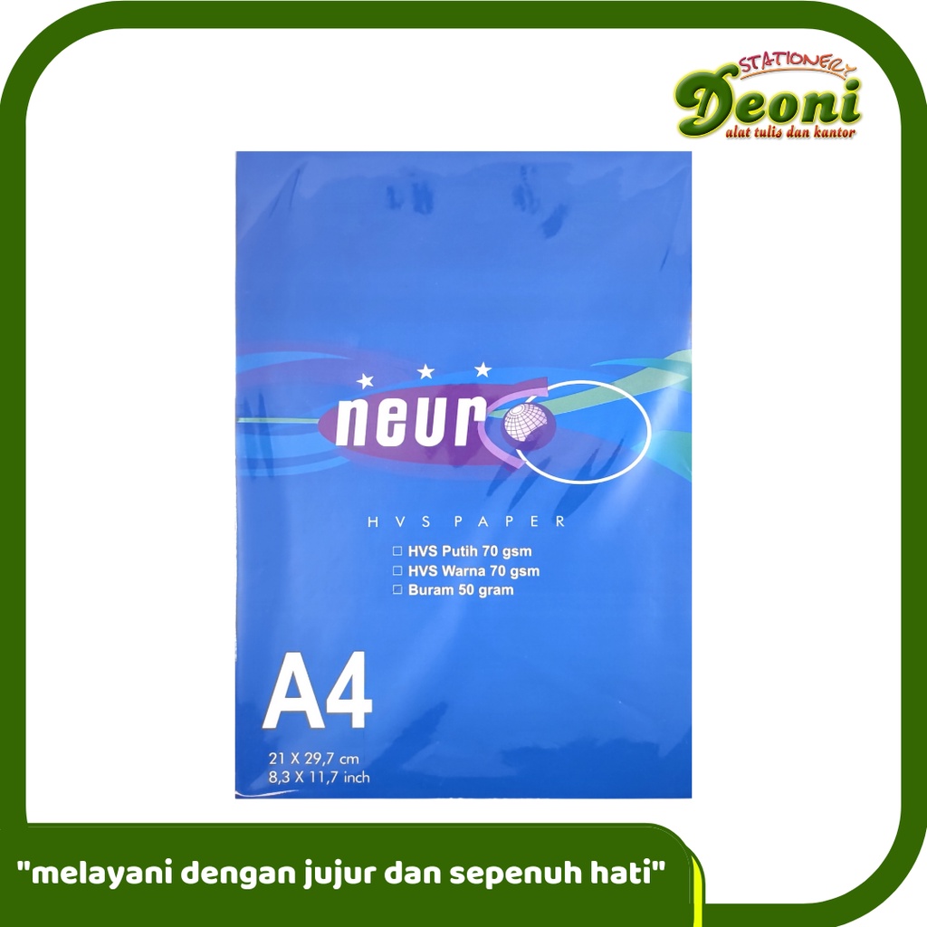 

NEURO Kertas Buram A4 HVS 50 Gsm isi 500 Lembar