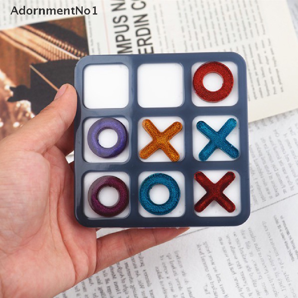 [AdornmentNo1] 1PC DIY Handmade Tic Tac Toe Game Board Resin Mold Resin Casting Mold Art Crafts [new]