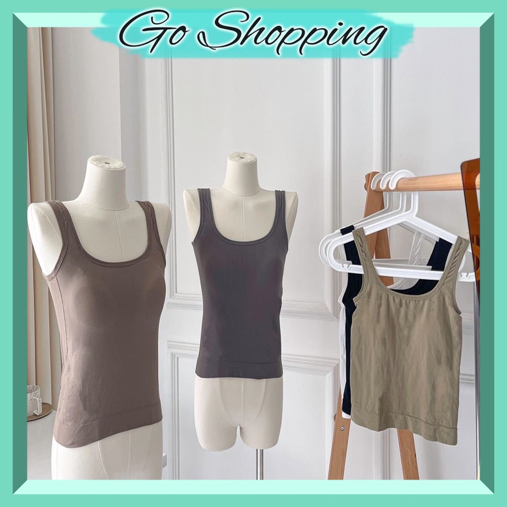 GO! BR598 Tank Top Bra Korean Style Pakaian Dalaman Wanita TankTop Panjang dengan Busa