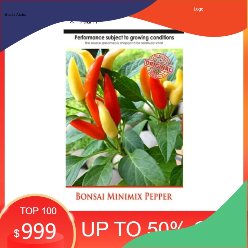 1 Pack Biji Tanaman Cabai Bonsai isi 30 Biji