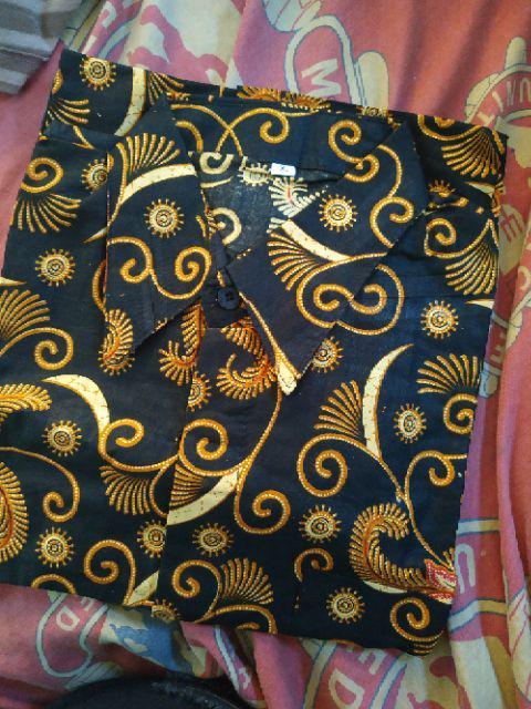 Bswart Batik Hrb026 Kenongo Hem Pendek Padi Pekalongan M L Xl Batik Pria Murah Modern Grosir