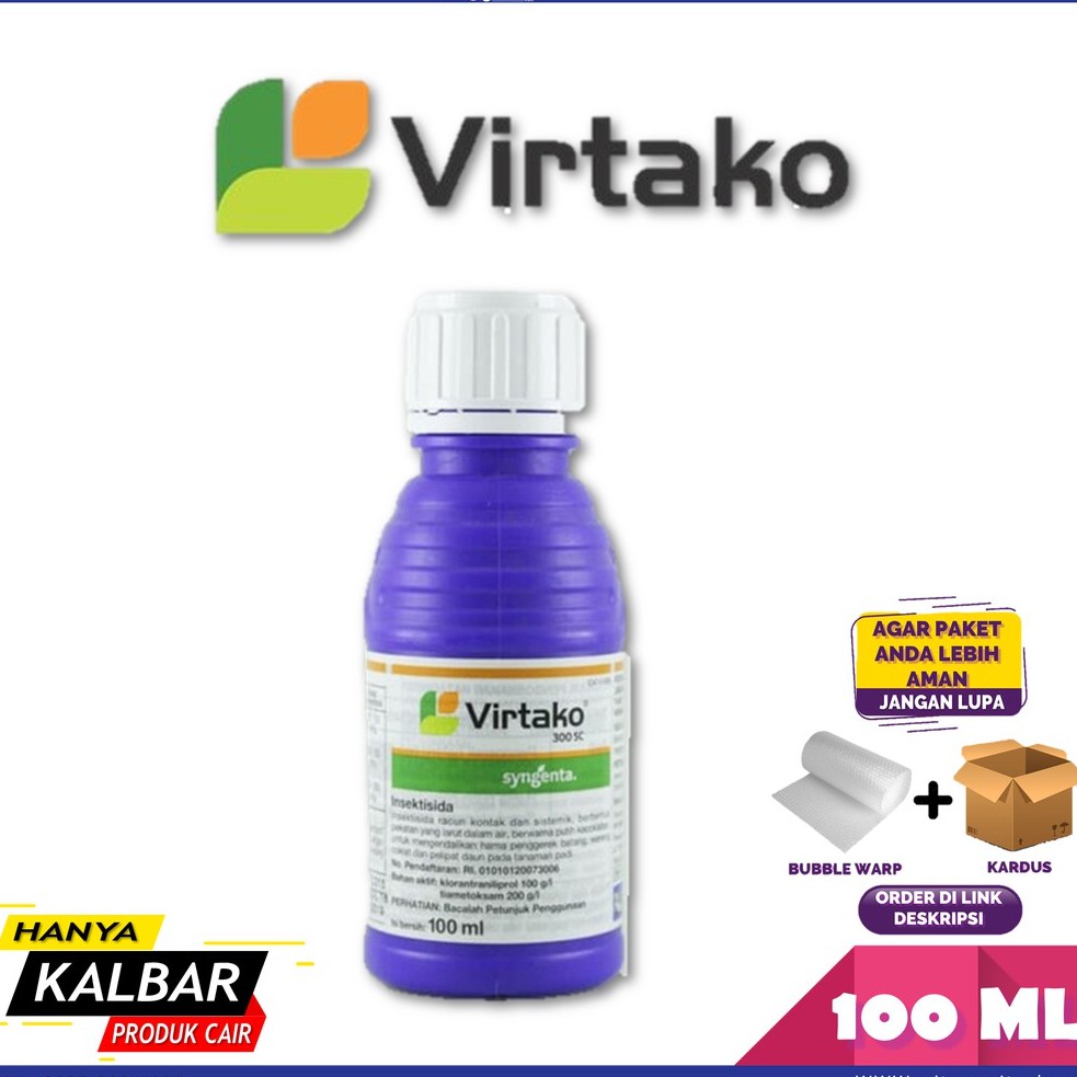 VIRTAKO 300 SC 100 ML KEMASAN BOTOL PABRIK INSEKTISIDA PADI SYNGENTA