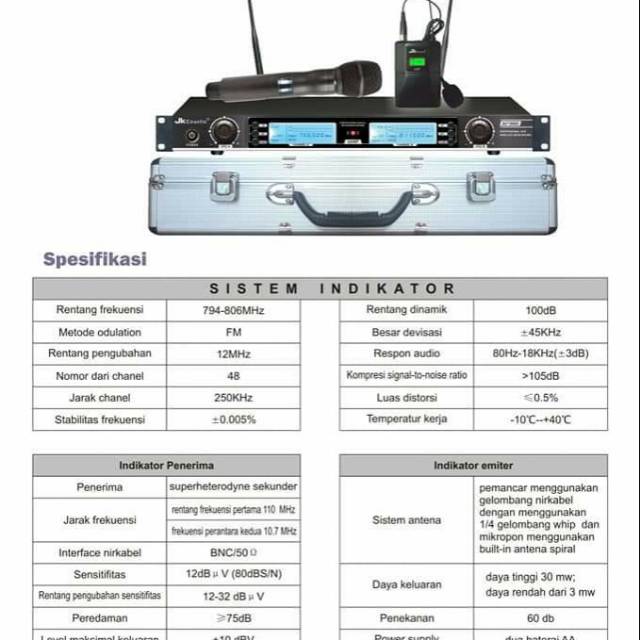 mic wireles JK coustik seri JU2002