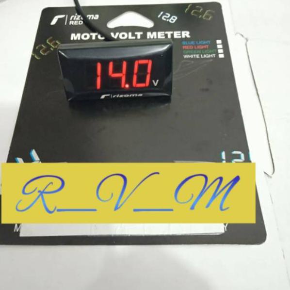 Ready stok VOLT METER RIZOMA - VOLT METER AKI - PENGUKUR DAYA AKI - VOLT METER 12 VOLT KNJ