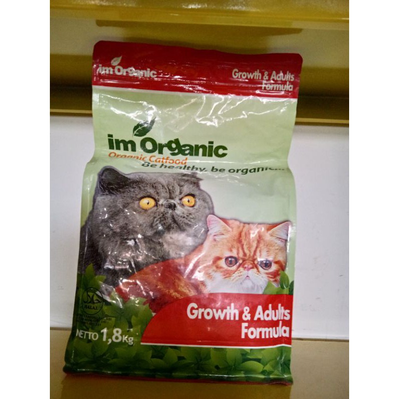 im organic growth &amp; adults formula 1,8kg makanan Kucing im organic