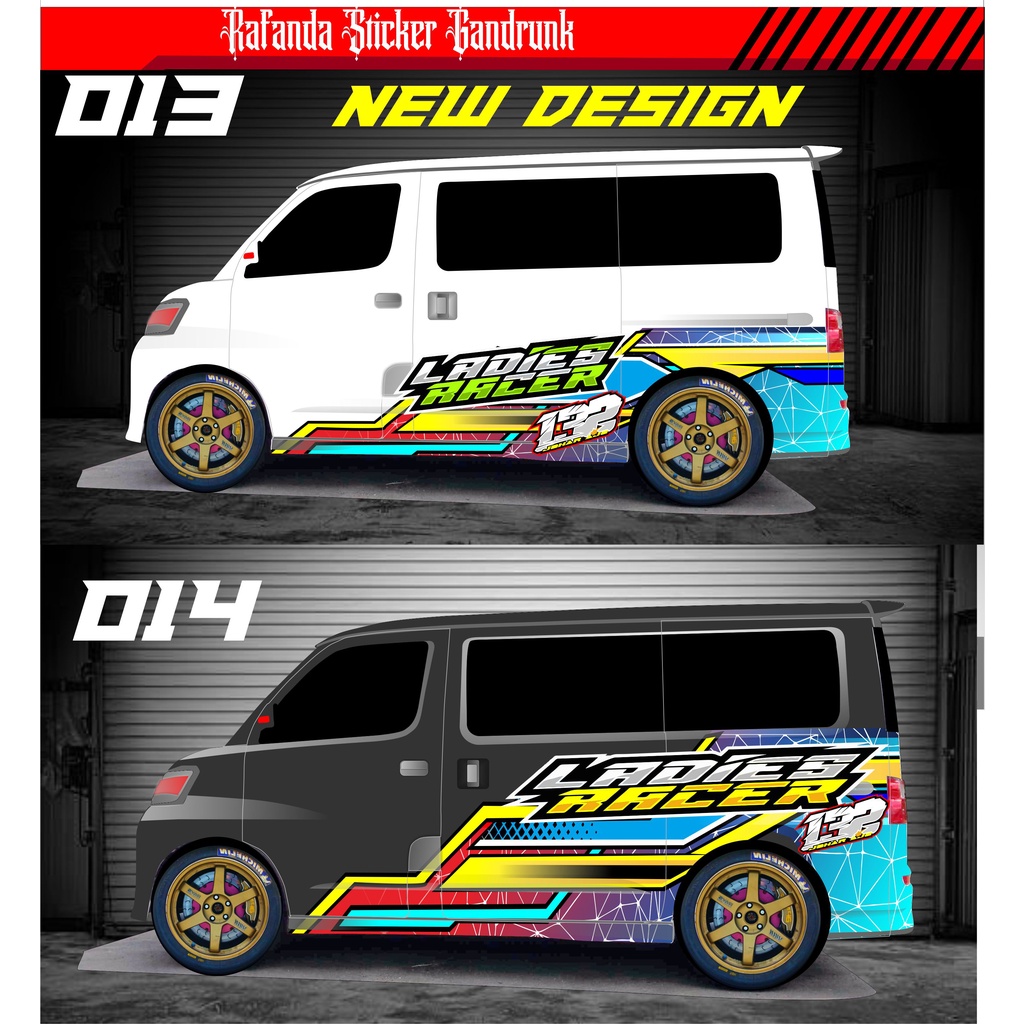 stiker decal grandmax BLINDVAN LUXIO Apv AVANZA SIGRA