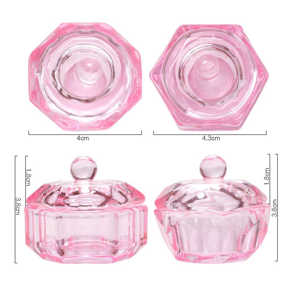 Mxbeauty Bubuk Piring Cair 1PC Alat Nail Art Profesional Transparan Manicure Aksesoris Nail Crystal Glass Cup