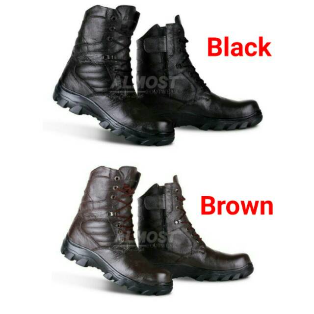 SEPATU SAFETY SEMI BOOTS ALMOST PRIA KULIT BOOT SAVETY BUT SEPTI BUTS SEVTI