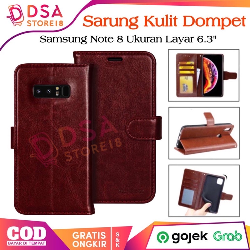 Case Samsung Note 8 / Casing Samsung Note 8 / Leather Case Flip Cover Wallet Dompet Hp Casing Kulit