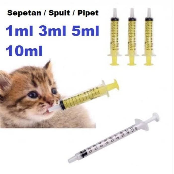 PH.Medan SPUIT 1ML/3ML - Sepetan Spuit Alat Bantu Minum Obat Kucing Anjing/Pipet Tetes