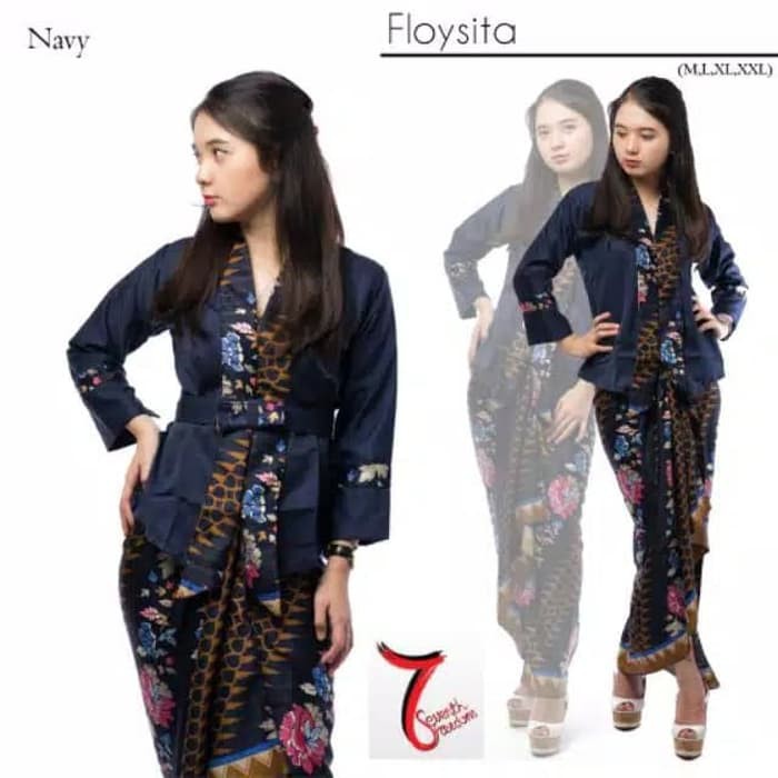 KD FASHION KEBAYA MODERN PEPLUM LENGAN PANJANG BERPAYET MUTIARA BAHAN BROKAT ORGANZA HANYA ATASAN I.