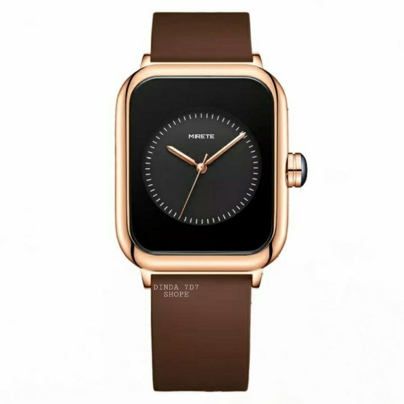 JAM MIRETE WANITA TALI RUBBER PERSEGI PANJANG KUARSA JAM TANGAN FASHION WANITA ANTI AIR COD BAYAR DI