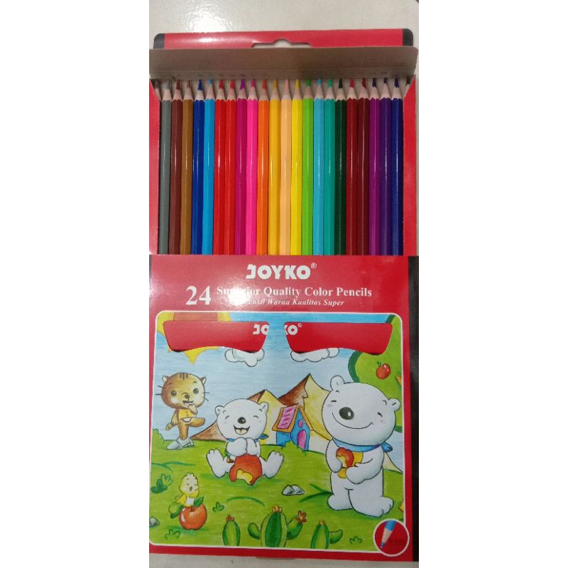 

Pensil warna panjang 24 warna Joyko CP-24PB