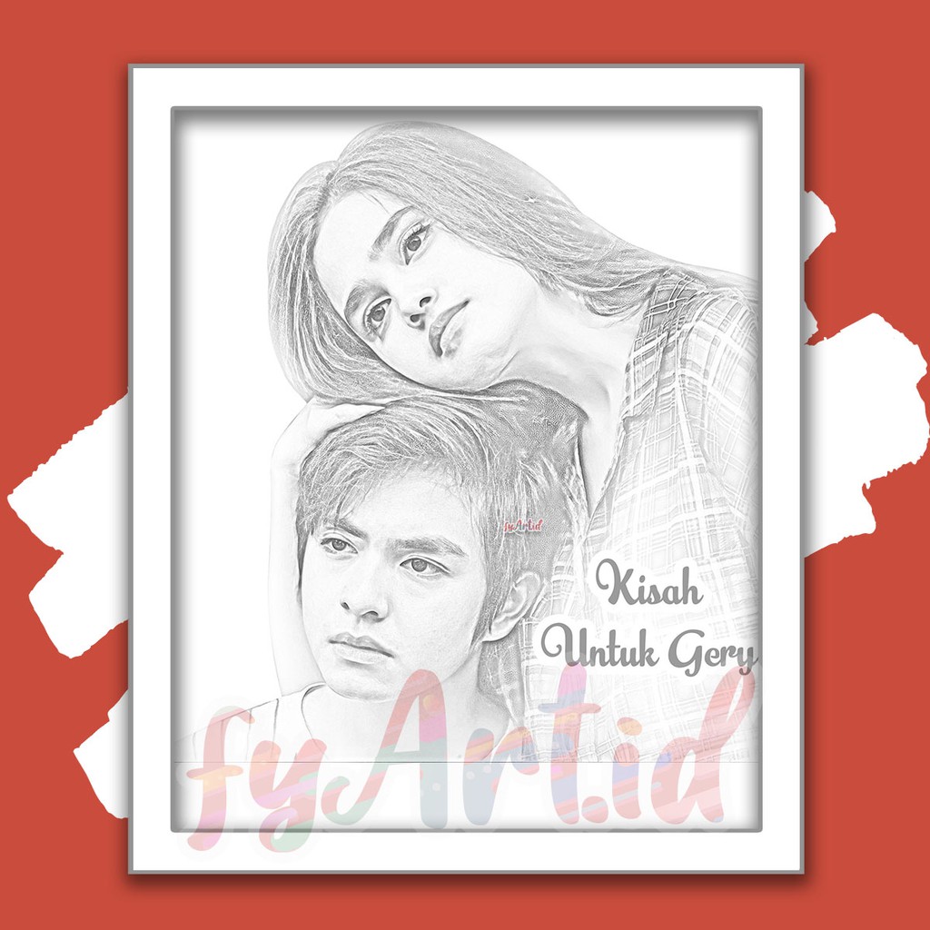 Sketsa wajah / Ilustrasi Wajah / Vektor Wajah / Kado Nikah / Karikatur Wajah / Kado Lucu / Karikatur