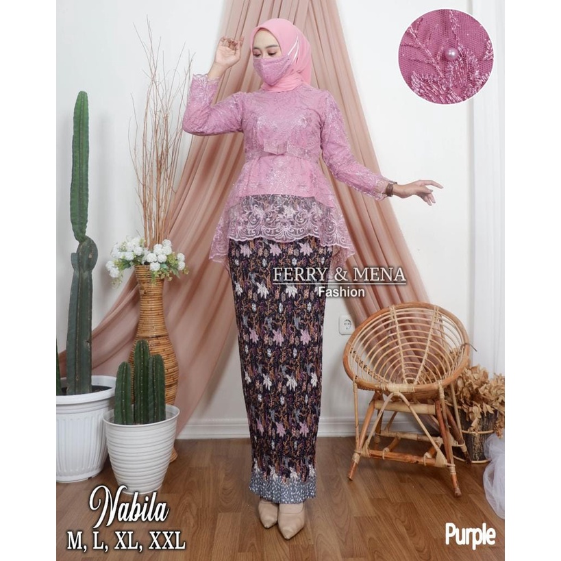 Setelan kebaya TUNIK wisuda Modern Hijab remaja style modis terbaru Murah , Simple , Elegan