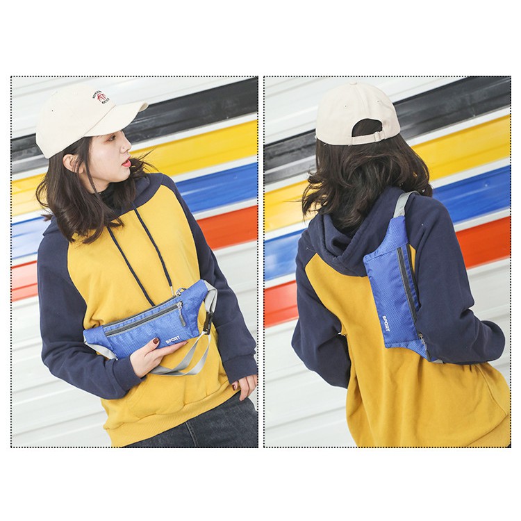 Tas Pinggang Pria Wanita Unisex Sport Waistbag Olahraga Gym Satu7an T16