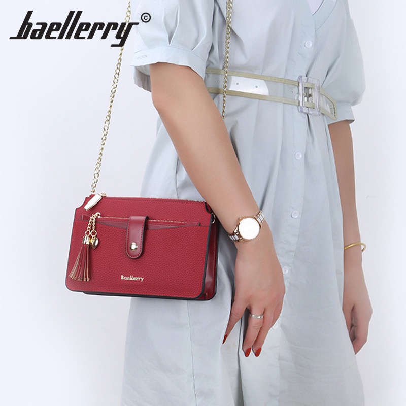 BAELLERRY N8689 Tas Selempang Wanita Kulit WK-SBY