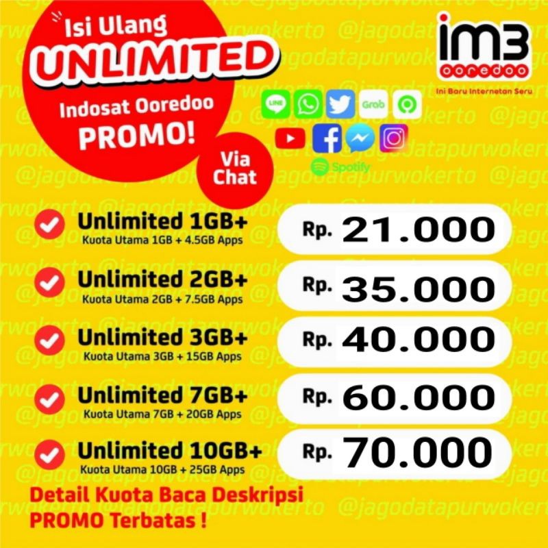 Paket bb indosat 2021