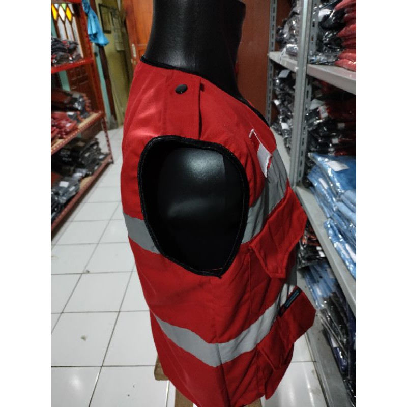 ROMPI SAFETY MERAH ALLSIZE BAHAN DRILL