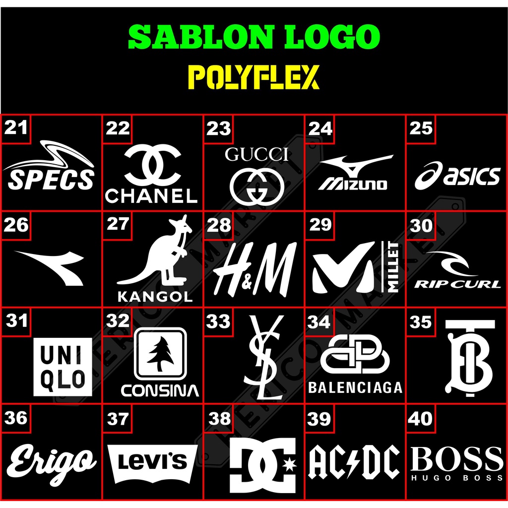 (10Pcs) Sablon logo sport sablon strika sablon logo jersey