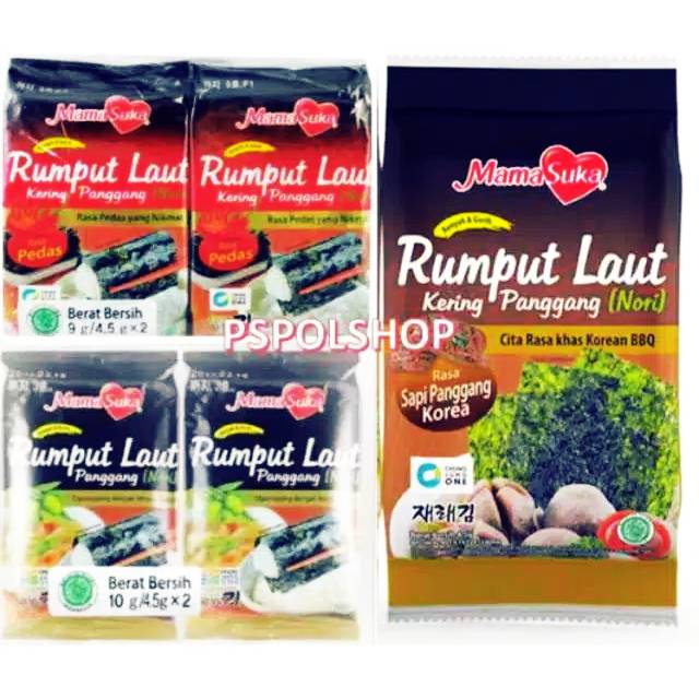 

RUMPUT LAUT KERING-PRODUK MAMA SUKA makanan siap saji langsuk dari pabrik