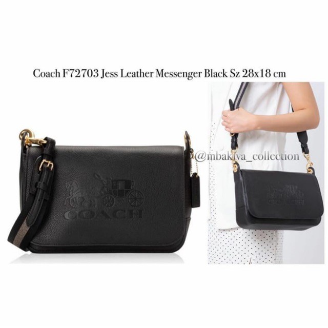 HARGA MURAH   Coach F72703 Jess Leather Messenger Black