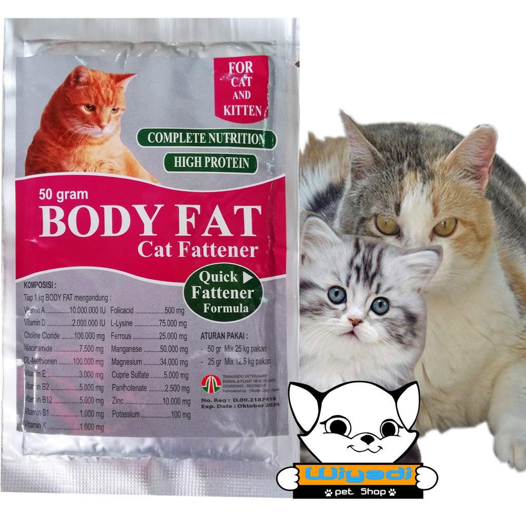 BODY FAT - Obat Suplemen Vitamin Penggemuk Penambah Napsu Makan Kucing Dan Kitten Kurus