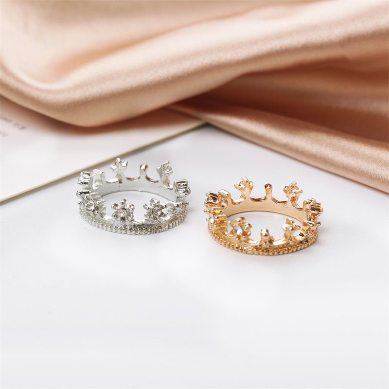 CN01 Cincin mahkota crown korean gold silver cantik CN05 CN06