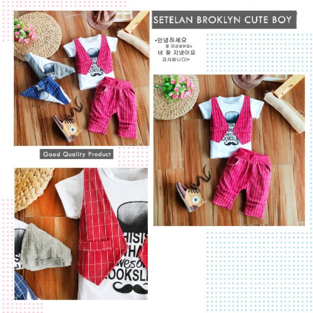 Baju Setelan Kaos Rompi Vest Anak Laki-laki Import Murah