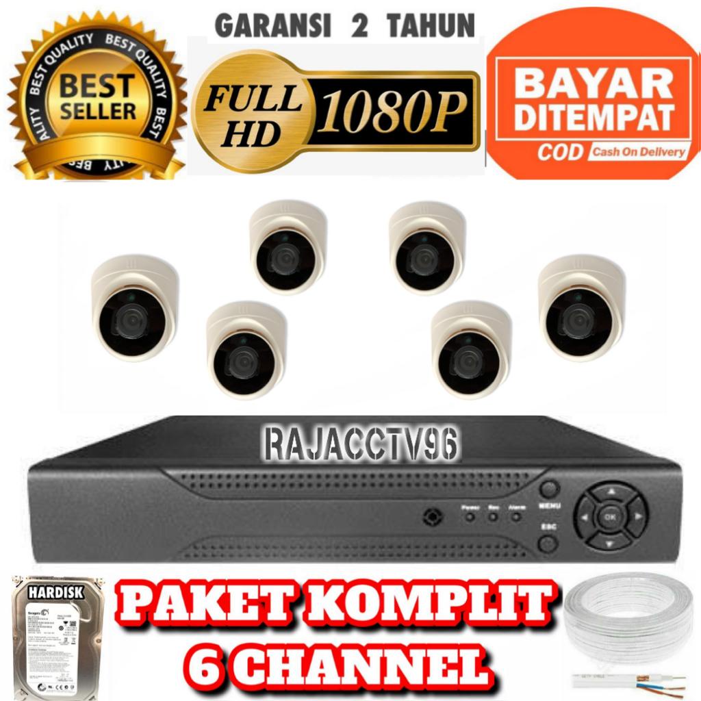 Paket CCTV 8 Channel 6 kamera Full HD LENS 5MP HDD-500GB Infrared