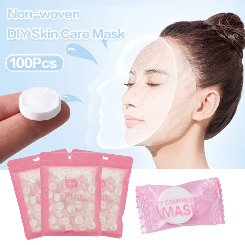 Lembar Masker Kertas Terkompresi  Masker Kertas Wajah Tablet Kertas Masker COD 20/50/100Pcs