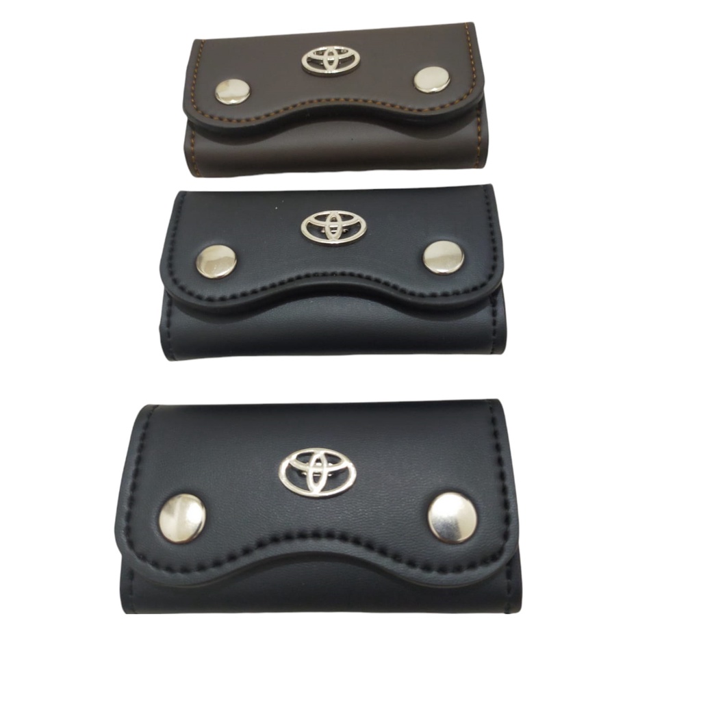 Dompet STNK Kulit Import LOGO TOYOTA PREMIUM / Gantungan Kunci LIPAT / Aksesories Mobil MURAH