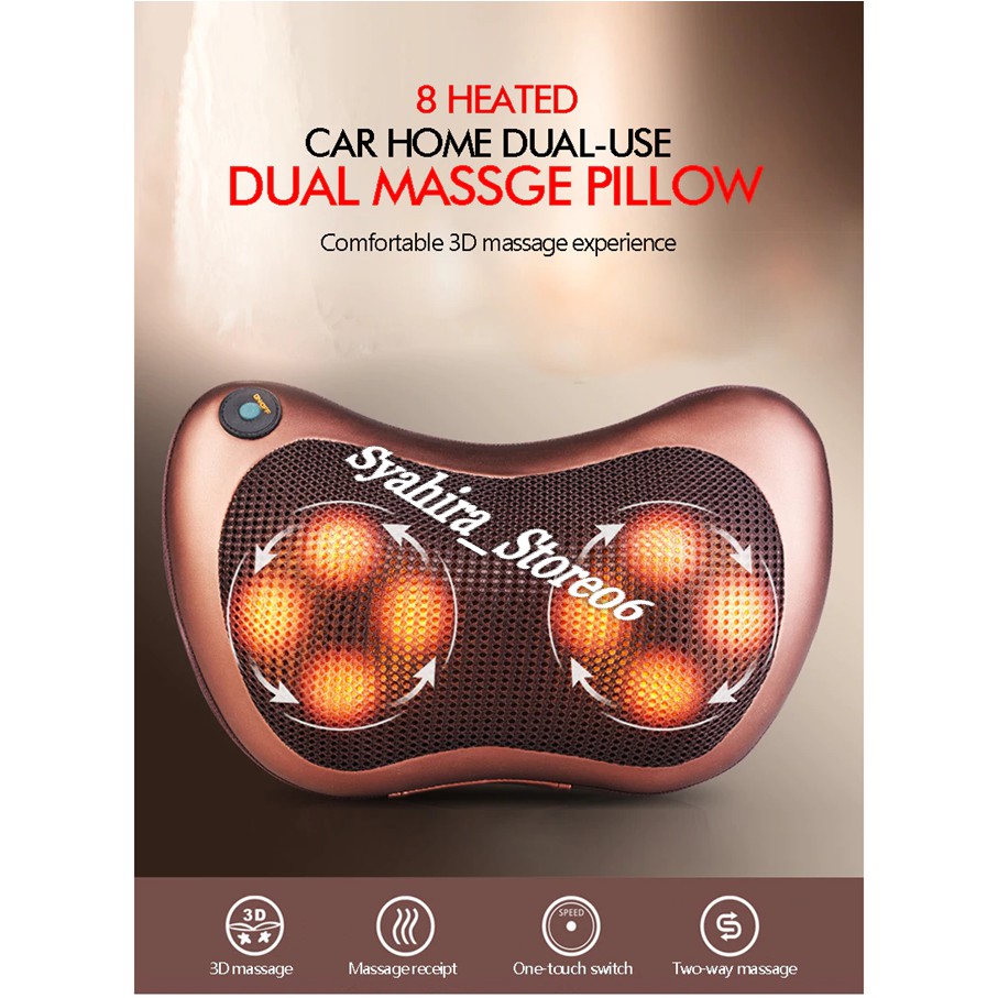 Alat Pijat Shiatsu Leher Bantal Pijat Mobil Massage Pillow Car