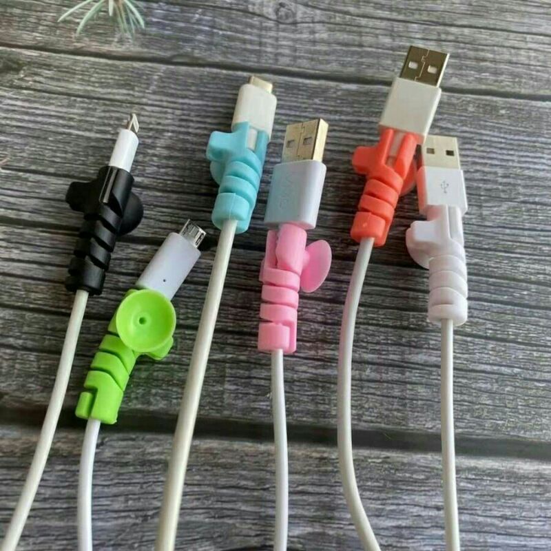 Cable Protector Warna Warni / Pelindung Ujung Kabel Spiral (1 set isi 4pcs)