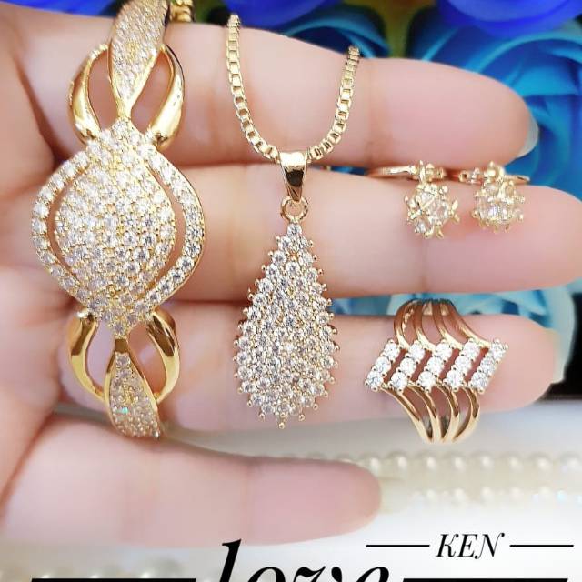 Xuping set perhiasan lapis emas 24k 0709h