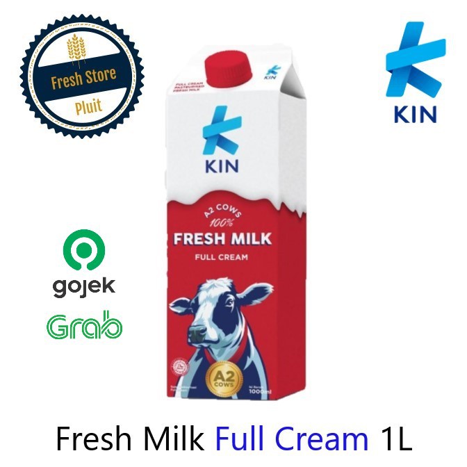 

Susu Segar KIN Pasteurisasi Fresh Milk 1L | Plain Full Cream