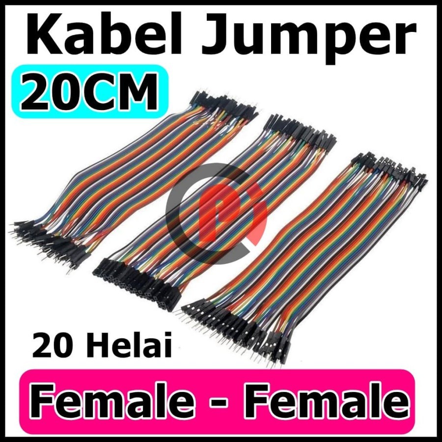 KABEL JUMPER CABLE DUPPONT DUPONT Untuk Arduino Breadboard isi 20 Helai Panjang 20 CM