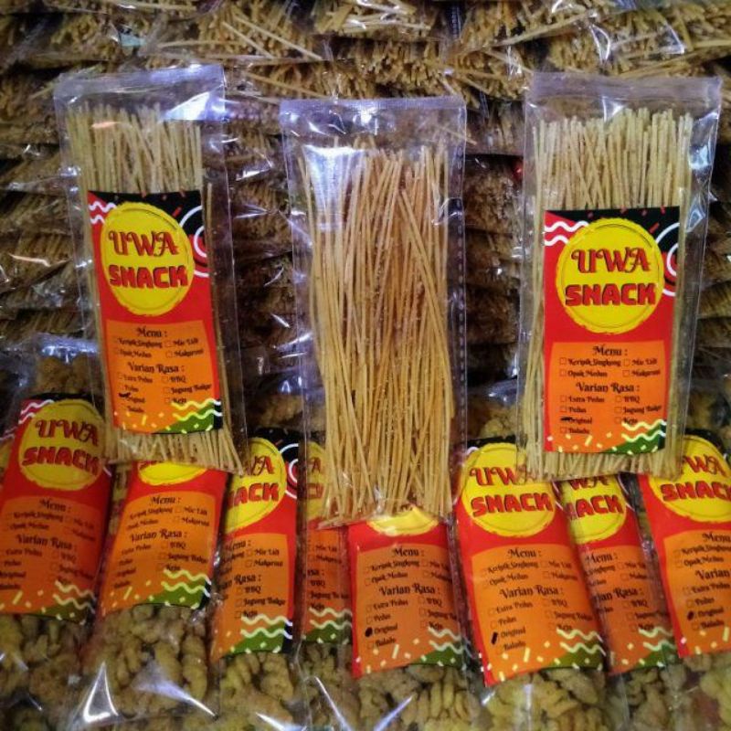 SNACK VIRAL 4 RIBUAN/MIE LIDI KRIUK 40 GRAM/MAKARONI SPIRAL 40 GRAM