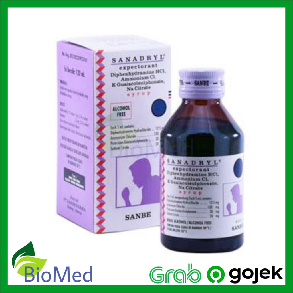 SANADRYL Sirup 120 ml - Obat Batuk Berdahak