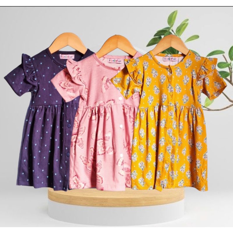 [Bobo kids] BAJU ANAK PEREMPUAN [FONA] [2-5 THN] [DRESS ANAK KATUN KAOS MIX MOTIF] [MBK]