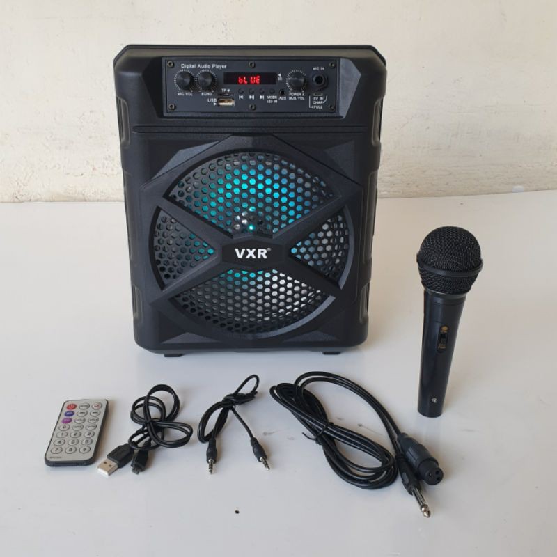 Speaker Portable 8 inch Bluetooth VXR-81P, Bonus Mic