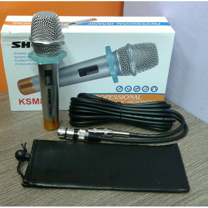 Mic Vocal SHURE KSM 8 KSM8 Free Kabel 4 meter 4m 4meter Karaoke Pidato