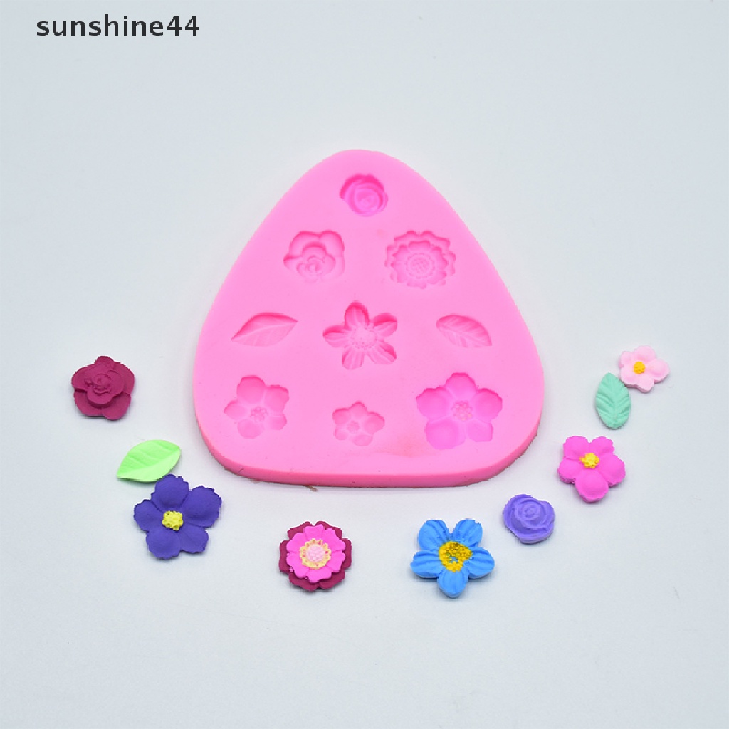 Sunshine Flower Cetakan Silikon Bentuk Bunga Untuk Fondant Kue / Jelly / Permen / Cokelat