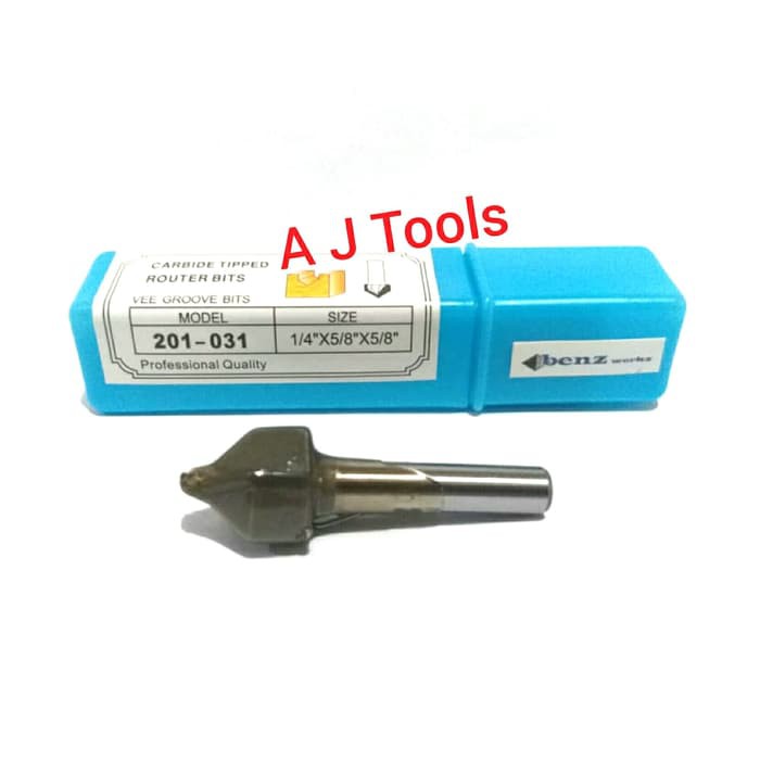 MATA PROFIL / ROUTER VEE GROOVE BIT 15,9 mm x 1/4" BENZ WERK (201-031)