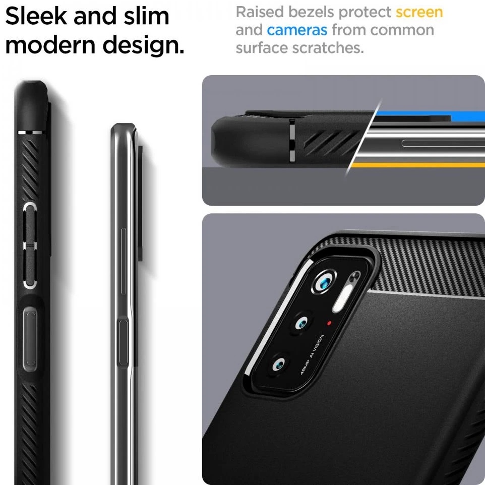 Casing Softcase Xioami Poco M3 Pro 5G / Redmi Note 10 5G IPAKY Carbon Fiber Matte Softcase - Hitam