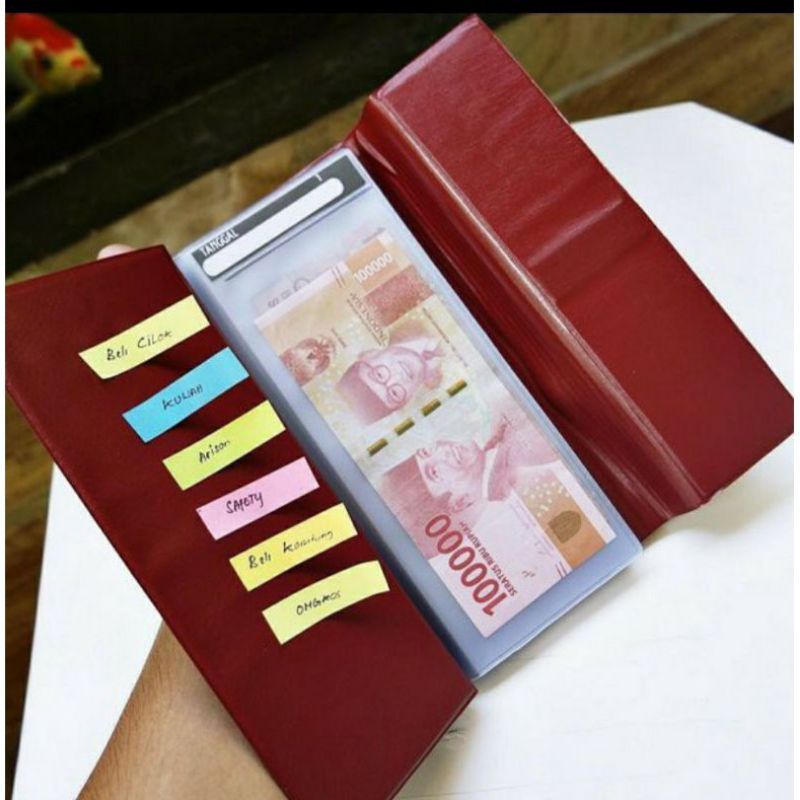 DOMPET PANJANG LIPAT ORGANIZER PINTAR DISIPLIN PENGATUR KEUANGAN BULANAN IMPORT PREMIUM MURAH