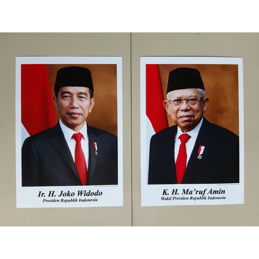 Foto Poster Presiden Dan Wakil Presiden 2019 2024 Shopee Indonesia