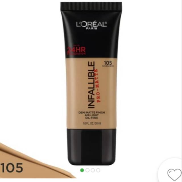 L'Oreal Foundation Matte Infallible Pro-Matte 105 Natural Beige