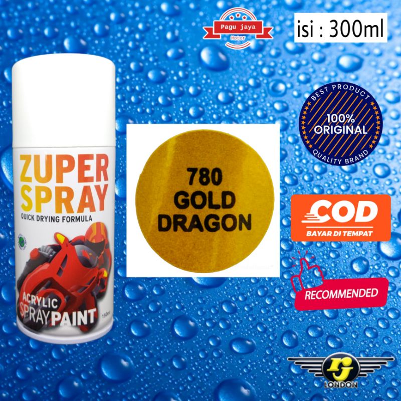 pilok pilox 300cc gold dragon ZUPER SPRAY cat semprot spray paint